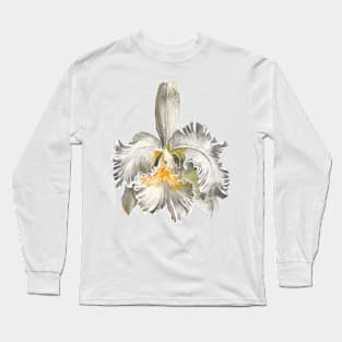 Cattleya White Long Sleeve T-Shirt